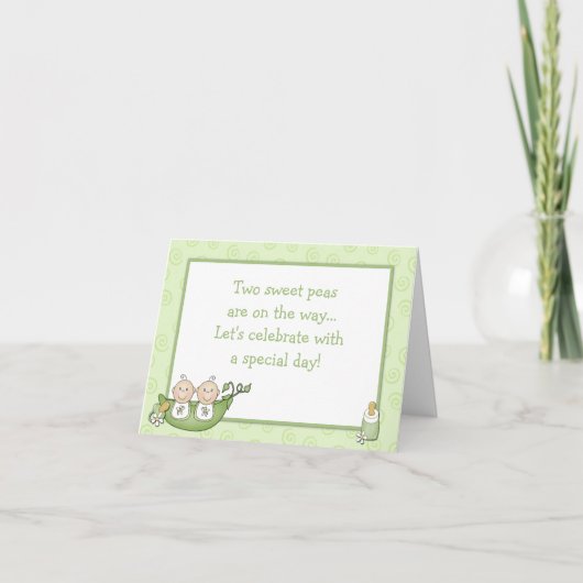 Twins Baby shower uitnodiging (Voorkant)