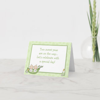 Twins Baby shower uitnodiging