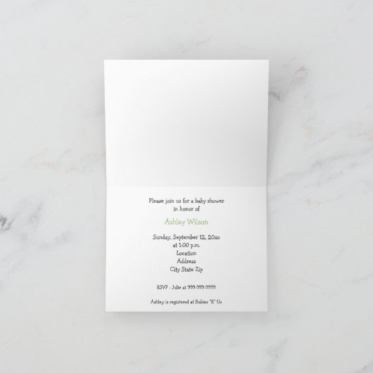 Twins Baby shower uitnodiging (Binnen)