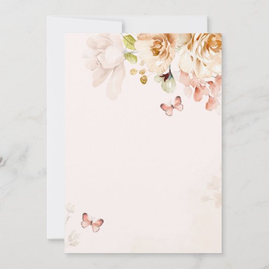 TWINS Baby shower Uitnodiging, Tuin Baby shower Kaart (Achterkant)