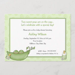 Twins Baby Shower-uitnodigingen Kaart