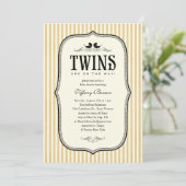 Twins Baby Shower-uitvindingen Kaart (Staand voorkant)