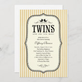 Twins Baby Shower-uitvindingen Kaart (Voorkant / Achterkant)