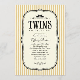  Twins Baby Shower-uitvindingen Kaart