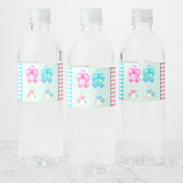 Twins Baby shower Waterfles Etiket