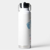 Twins Baby Voetafdrukken Naam Waterfles (Voorkant)