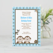 TWINS Bambino Monkey 5x7 Maandag Kaart (Staand voorkant)