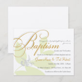 Twins Baptism Invitation Kaart (Voorkant / Achterkant)