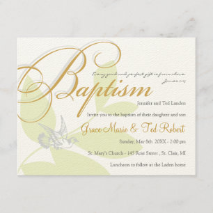 Twins Baptism Invitation Kaart