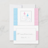 Twins Baptism Table Place Card  | Je hebt gevechte Kaart (Voorkant)