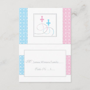 Twins Baptism Table Place Card Je hebt gevechte Kaart