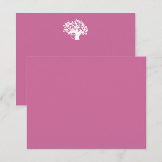 Twins Bat Mitzvah Sweet 16 Tree RSVP (Voorkant / Achterkant)
