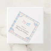 Twins Beary First Birthday Bedankjes Labels (In situ)