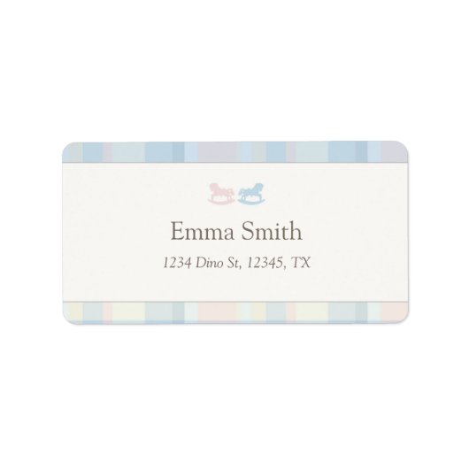 Twins Beary First Birthday Etiket (Voorkant)