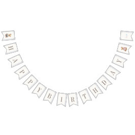 Twins Beary First Happy Birthday Vlaggetjes