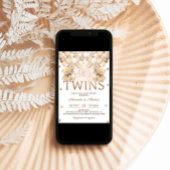 Twins Beer met Neutral Ballons Baby shower Kaart