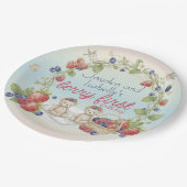 Twins Berry First 1st Birthday Party Paper Plate Papieren Bordje (Gekanteld)