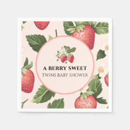 TWINS Berry Sweet Strawberry Baby shower Servet