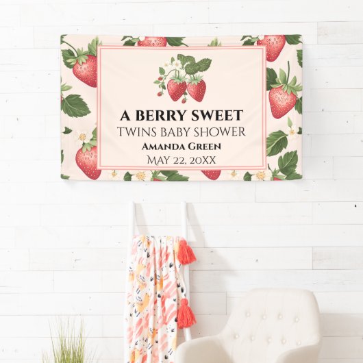 TWINS Berry Sweet Strawberry Baby shower Spandoek (Insitu)