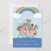 Twins Birth Announcement - Noah's Ark Aankondiging (Voorkant)