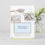 Twins Birth Notice - Baby Boy & Girl Aankondiging (Staand voorkant)