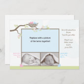 Twins Birth Notice - Baby Boy & Girl Aankondiging (Voorkant / Achterkant)