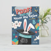 Twins Birthday Invitation | Magische uitnodiging (Staand voorkant)