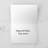 Twins Birthday Wenskaart Kaart (Binnen)