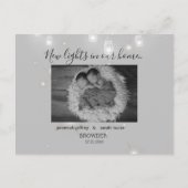 Twins Black and White Photo Birth Announding Aankondigingskaart (Voorkant)