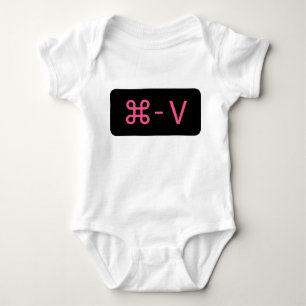 Twins Black/Pink Command - V 'Plak'-Shirt Romper