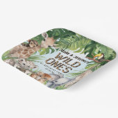 Twins Blauw Oerwoud wild een Safari thema Papieren Bordje (Gebogen)