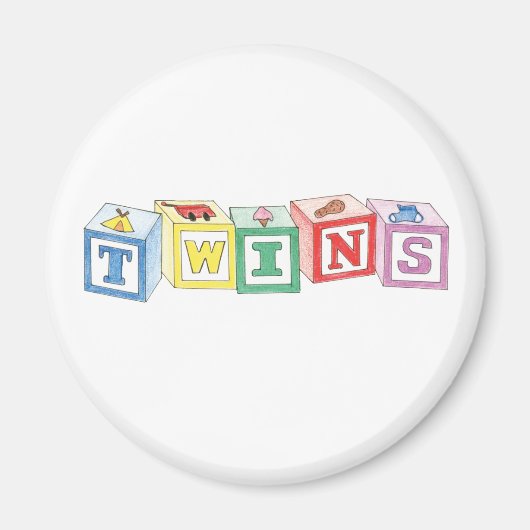 Twins Blocks Graphic Magneet (Voorkant)