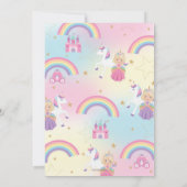 Twins Blondine Prinsessen en Eenhoorn Verjaardagsf Kaart (Achterkant)