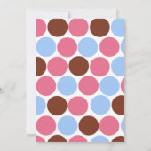 Twins Blue & Pink Giraffe Baby shower Invitation Kaart (Achterkant)