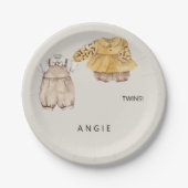 Twins Boho Baby shower Welkom Papieren Bordje (Voorkant)