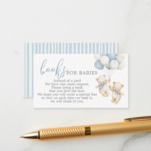 Twins Books for Babies Request Card Informatiekaartje (Voorkant / Achterkant in situ)