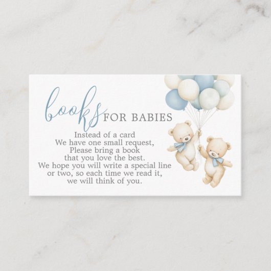 Twins Books for Babies Request Card Informatiekaartje (Voorkant)