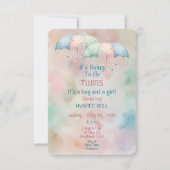 Twins Boy and Girl Baby shower Invitation Kaart (Voorkant)