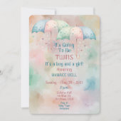 Twins Boy and Girl Baby shower Invitation Kaart (Voorkant)