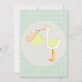 Twins Boy and Girl Baby shower Invitation Kaart (Achterkant)