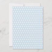 Twins Boy Elephant Blue Polka Dots Baby shower Kaart (Achterkant)