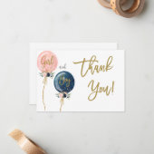 Twins Boy en Girl bedankt je briefkaart (Voorkant / Achterkant in situ)