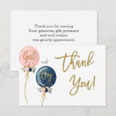 Twins Boy en Girl bedankt je briefkaart (Voorkant / Achterkant)