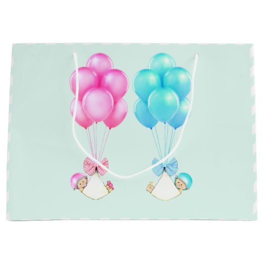 Twins Boy en Girl Groot Cadeauzakje (Voorkant)