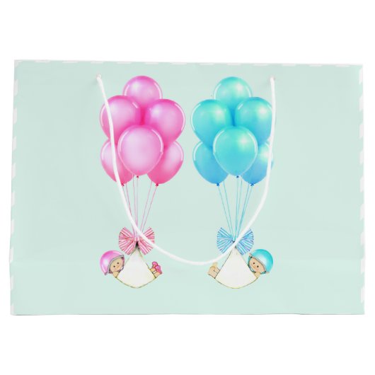 Twins Boy en Girl Groot Cadeauzakje (Achterkant)