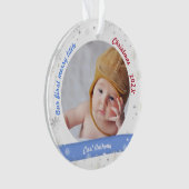 Twins Boy Girl Foto's First Merry Little Kerstmis Ornament (voorkant)