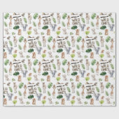 Twins boys 1e verjaardag Wild one Safari oerwoud Cadeaupapier (Vlak)