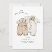 Twins Boys Cute Clothes Baby shower Kaart (Voorkant)