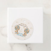 Twins Boys Douche Blauw Beer Dank u Bedankjes Labels (In situ)