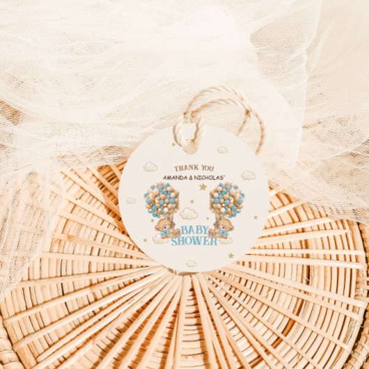 Twins Boys Douche Blauw Beer Dank u Bedankjes Labels